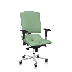 Ergonomická židle Ásana Steel Standard Ekokůže Light Green